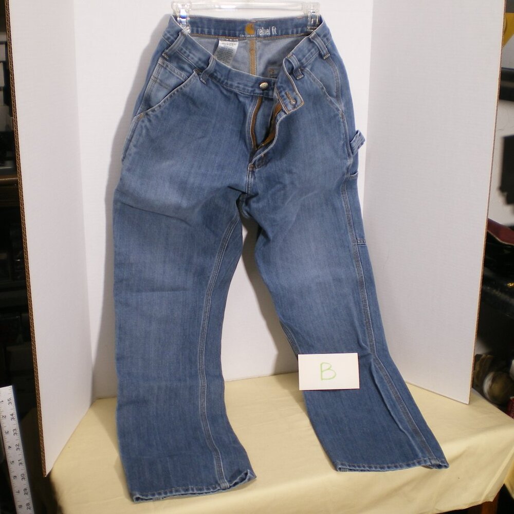 Carhartt Blue Denim Carpenter Jeans Size 34 x 32 Relaxed Fit